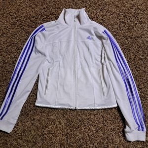 Adidas white zip up jacket